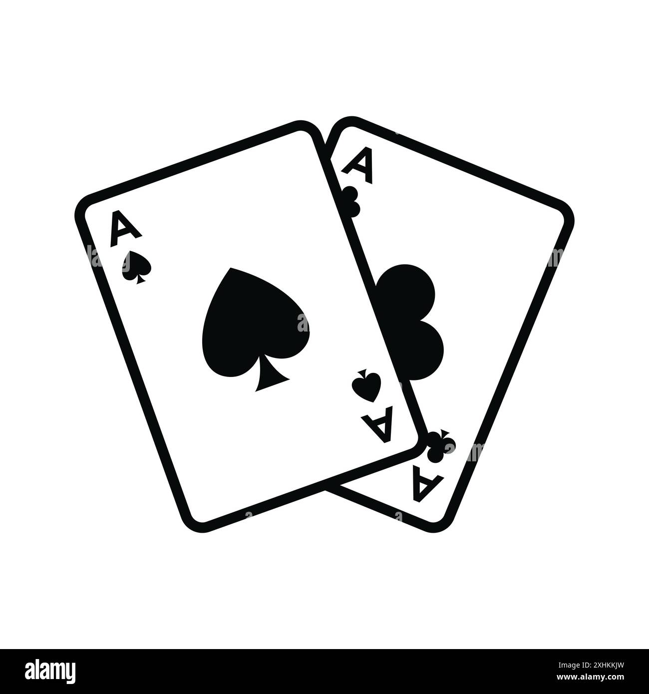 modello di disegno vettoriale dell'icona della poker card su sfondo bianco Illustrazione Vettoriale