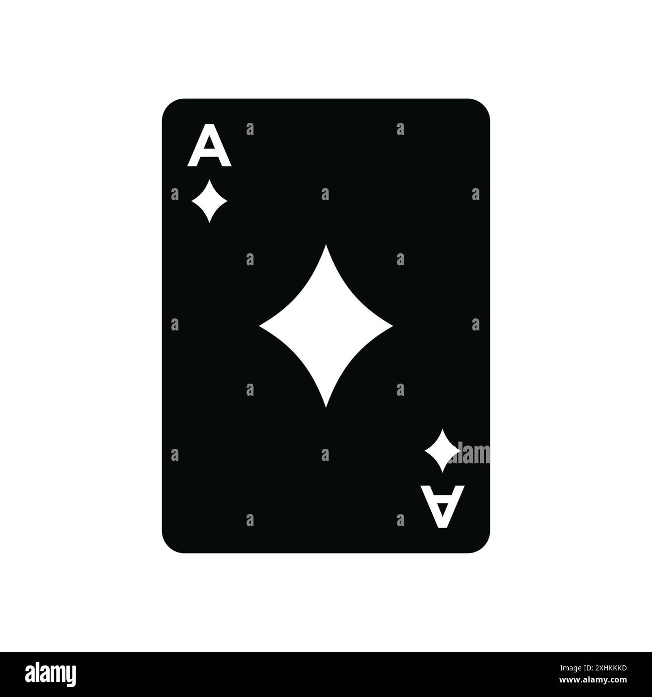 modello di disegno vettoriale dell'icona della poker card su sfondo bianco Illustrazione Vettoriale