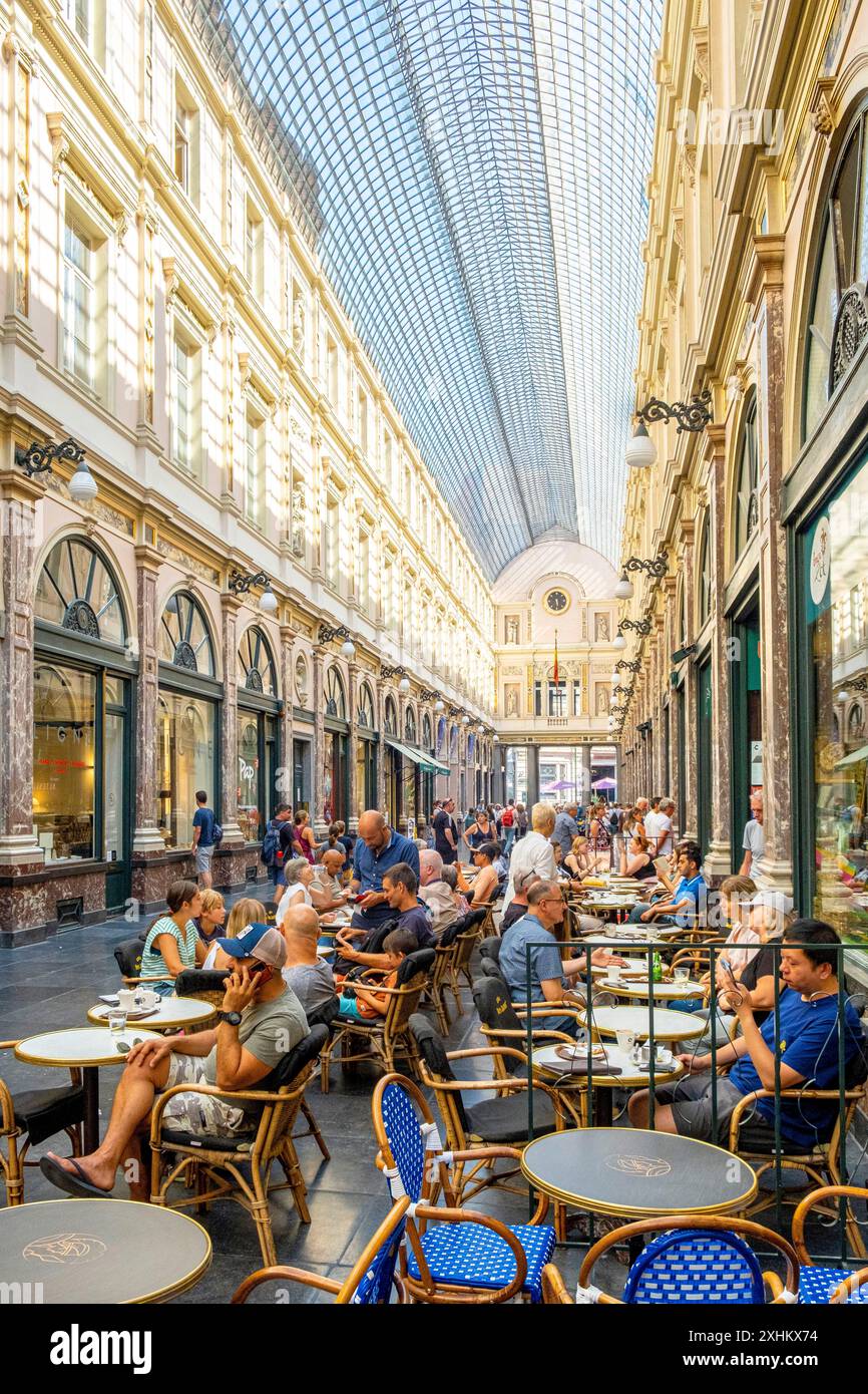 Belgio, Bruxelles, gallerie Royal Saint-Hubert Foto Stock