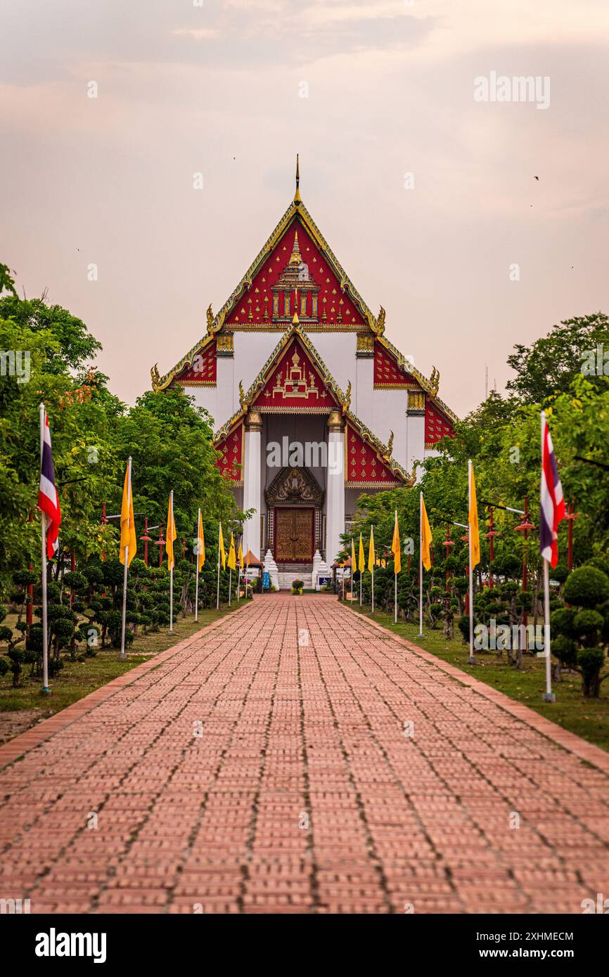 Pagoda di Wihan Phra Mongkhon Bophit, Thailandia Foto Stock