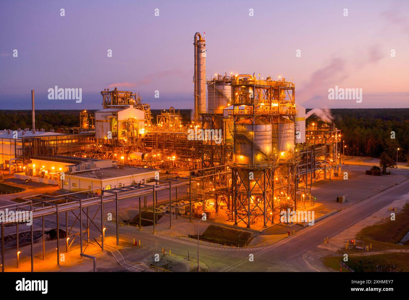 Stabilimento chimico in South Carolina Foto Stock