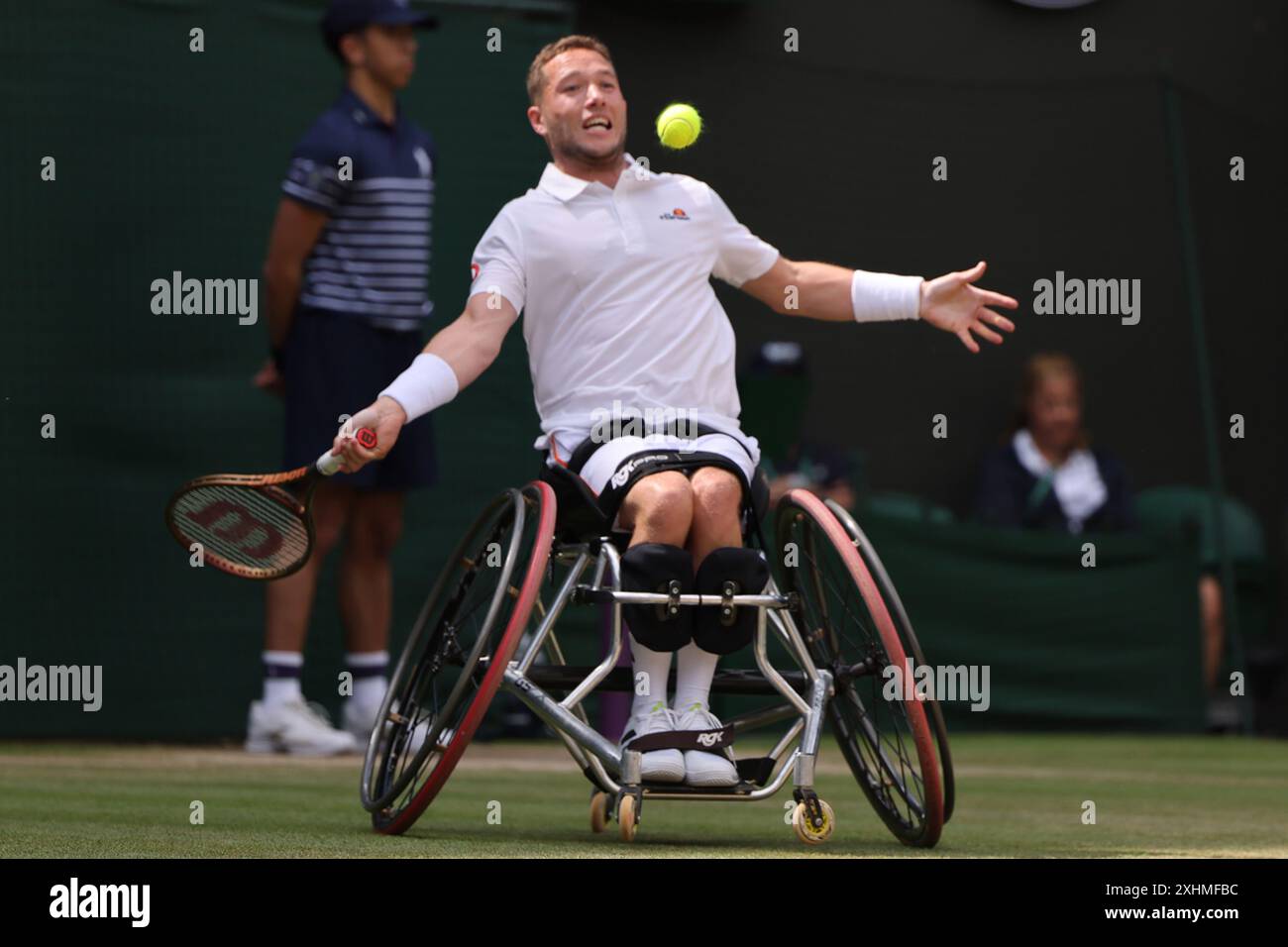 Alfie Hewett della Gran Bretagna nei campionati di Wimbledon 2024. Foto Stock