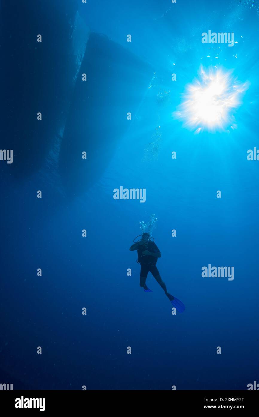 Egitto, Sharm El Sheikh, immersioni alla fermata di sicurezza Foto Stock