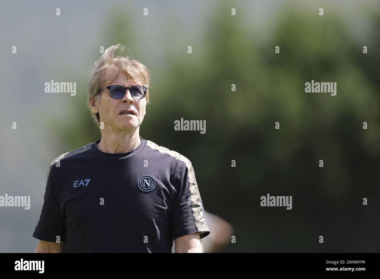 Gabriele Oriali Coordinatore sportivo durante il training camp pre-stagionale 2024-25 della SSC Napoli in val di sole in Trentino, Dimaro Folgarida&#XA;&#XA; Foto Stock