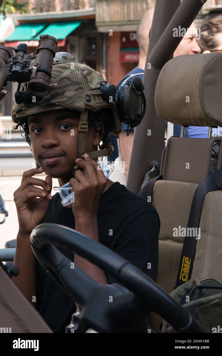 Tolosa, Francia. 14 luglio 2024. Mathieu Pinard Baillet/le Pictorium - 14 luglio 2024 parata militare a Tolosa - 14/07/2024 - Francia/Tolosa - 14 luglio 2024 parata militare a Tolosa credito: LE PICTORIUM/Alamy Live News Foto Stock