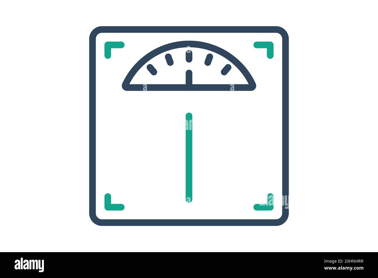 Icona della bilancia. icona relativa al monitoraggio delle variazioni di peso. stile icona linea. illustrazione vettoriale degli elementi nutrizionali Illustrazione Vettoriale