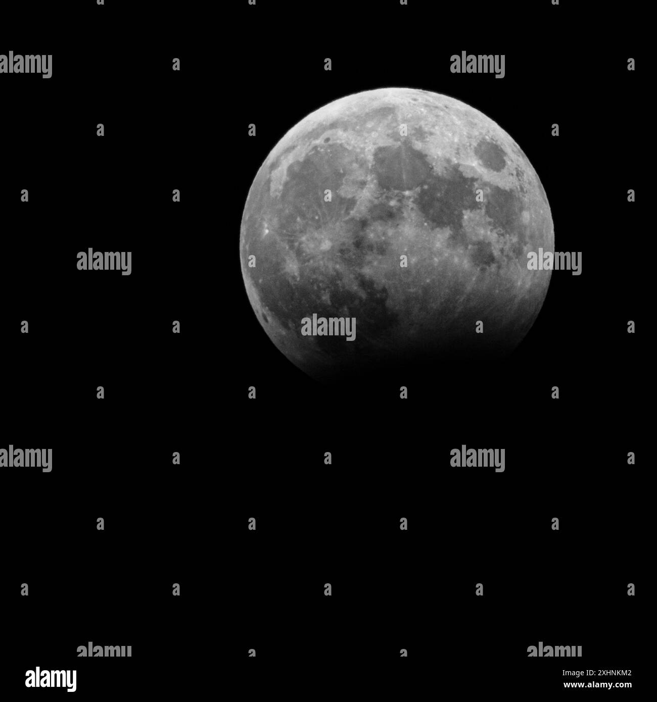 Eclipse lunare parziale - Luna Foto Stock