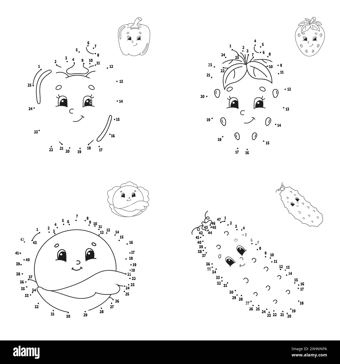 Partita da punto a punto. Tracciare una linea. Per i bambini. Foglio di lavoro dell'attività. Libro da colorare. Con risposta. personaggio dei cartoni animati. Illustrazione vettoriale. Illustrazione Vettoriale