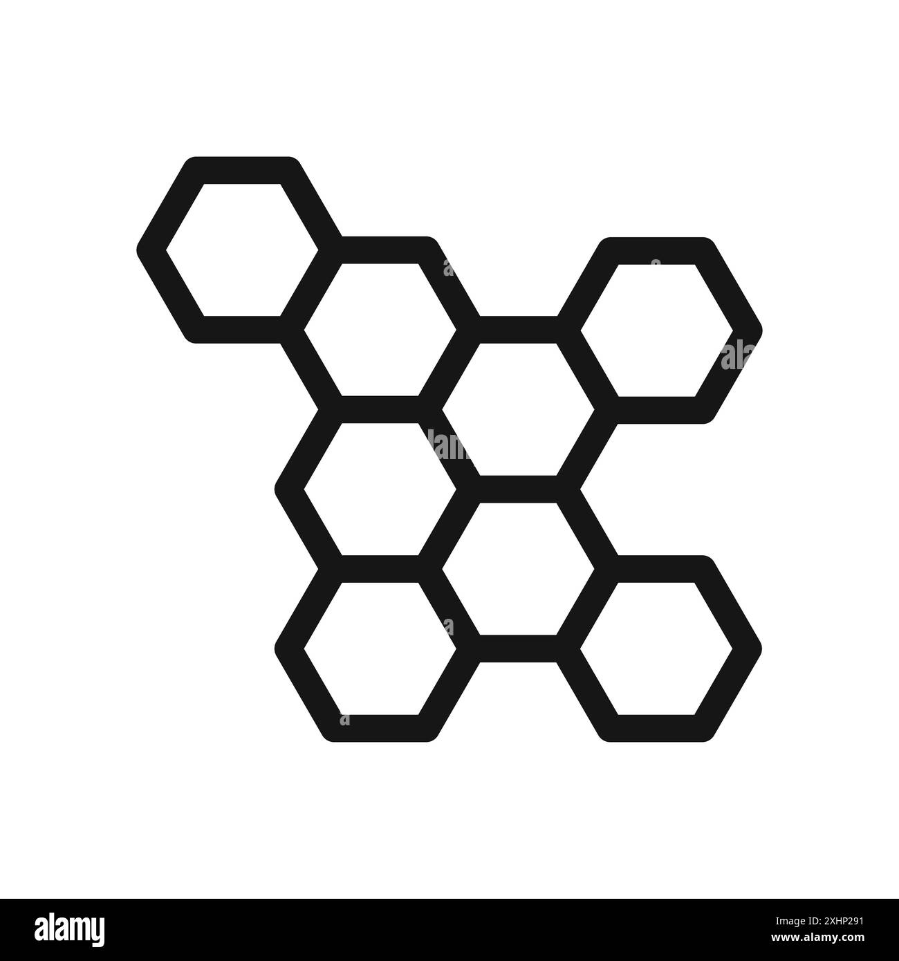 Icona della propoli grafica con linea nera e segno della collezione con contorno bianco e nero Illustrazione Vettoriale