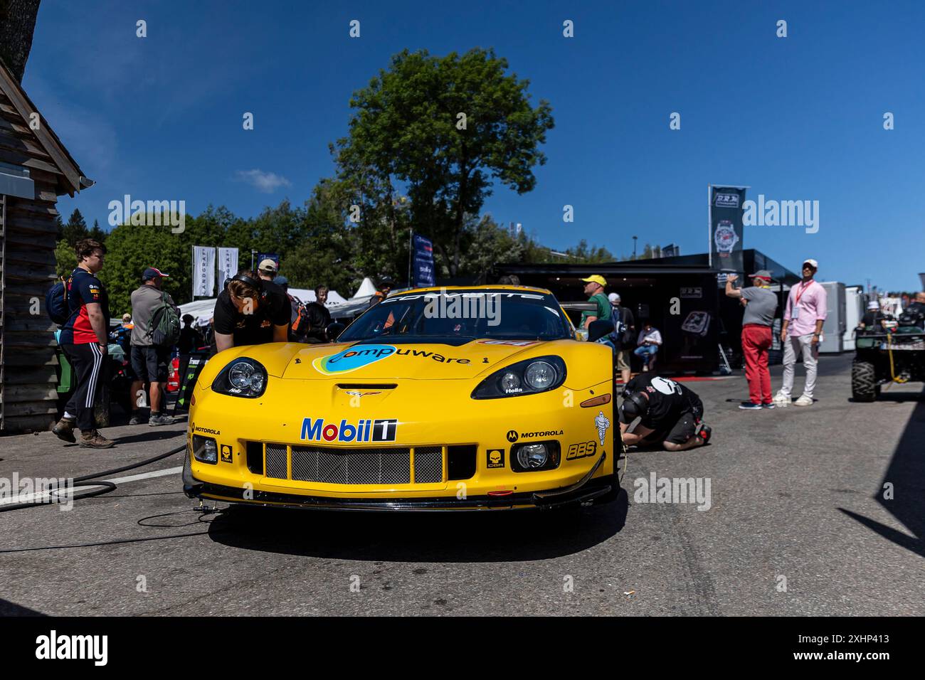 Franchorchamps, Belgio, giugno 28 2024, n. 63 John Emberson/Nigel Greensall (GB/GB) - Chevrolet Corvette C6 ZR1/2010 durante il Crowdstrike Spa 24 del 2024 Foto Stock