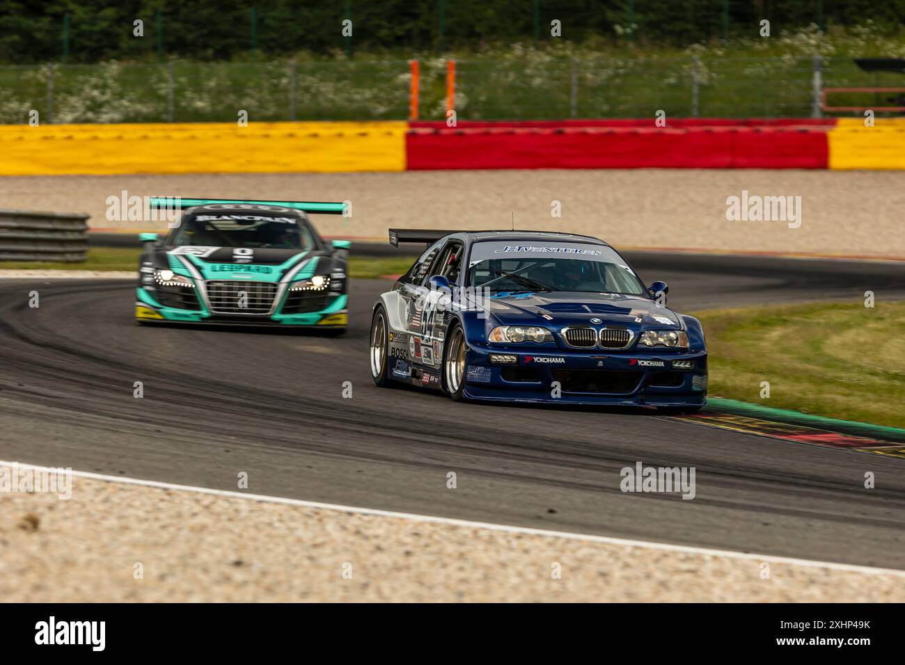 Franchorchamps, Belgio, 27 2024 giugno #54 Steven Osborne (GB) - BMW M3 E46 GTR/2001 durante la 24 ore Crowdstrike Spa 2024, edizione centenaria, EN Foto Stock