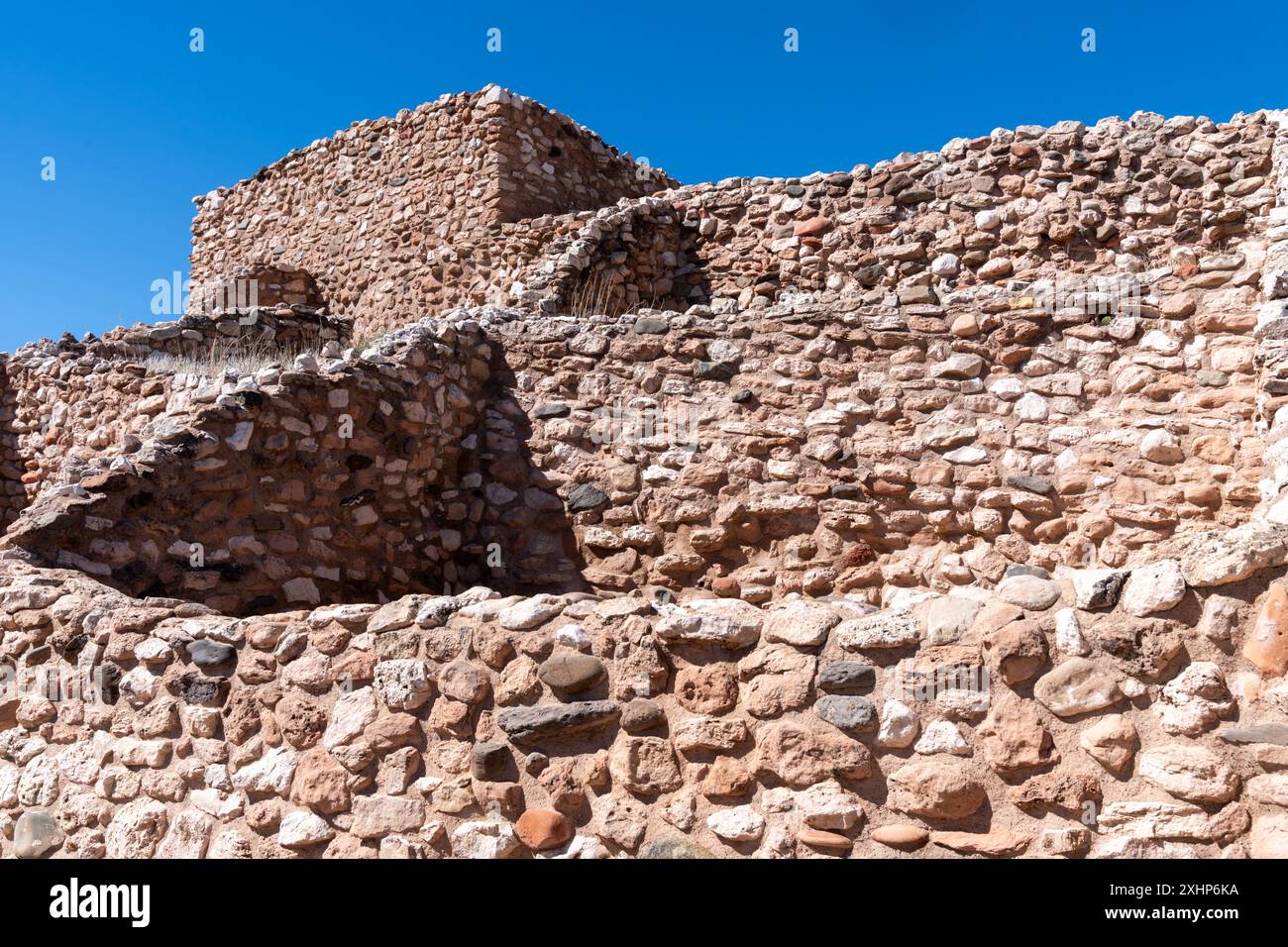 Rovine del Tuzigoot National Monument in Arizona, una rovina del pueblo di Sinagua conservata Foto Stock