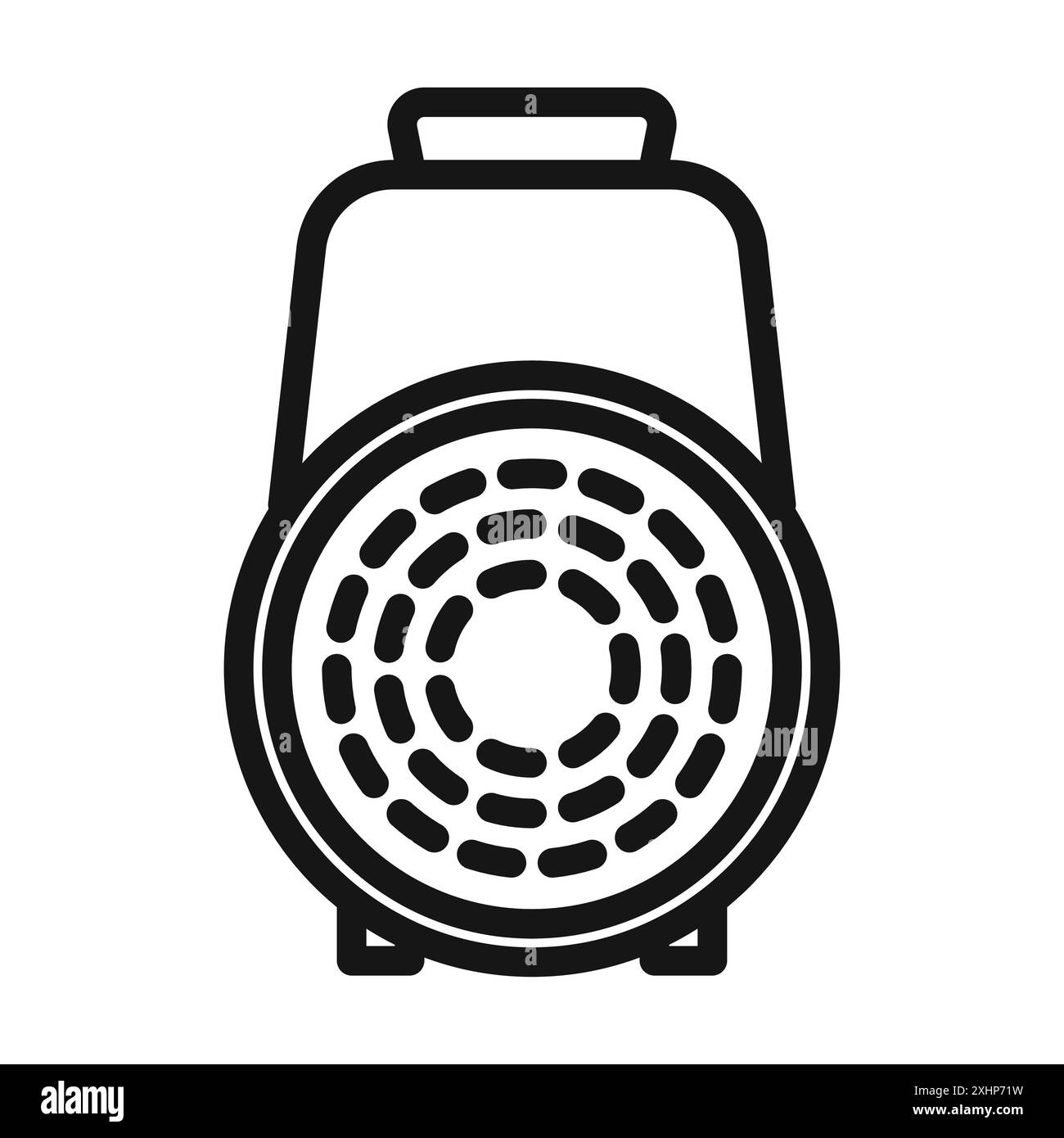 Icona altoparlante grafica con linea nera in bianco e nero e segno di raccolta del set di contorni Illustrazione Vettoriale