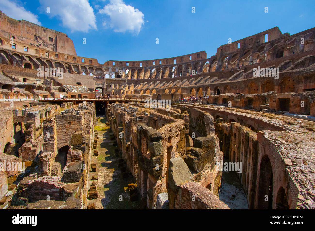 Vista del Colosseo. Roma, Italia. Foto Stock