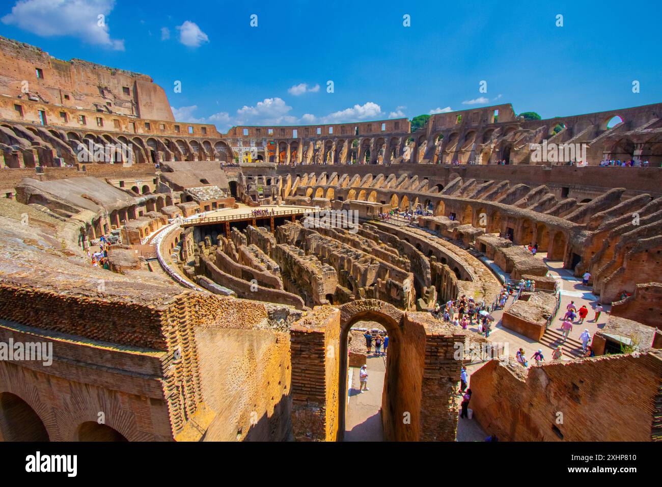 Vista del Colosseo. Roma, Italia. Foto Stock