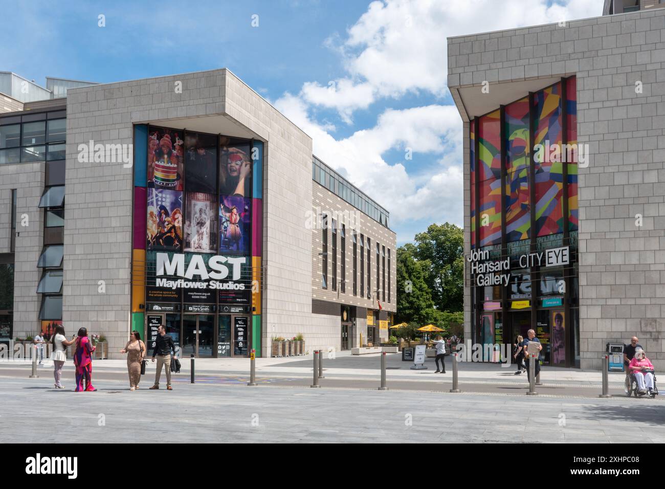 Mast Mayflower Studios, un centro culturale, e John Hansard Gallery, una galleria d'arte nella città di Southampton, Hampshire, Inghilterra, Regno Unito, Foto Stock