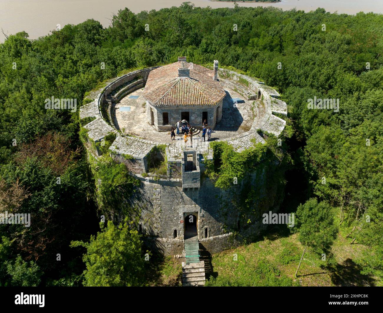 Francia, Gironde, estuario della Gironda, Ile Paté, che ospita Fort Paté, uno dei tre forti costruito nel 17th ° secolo da Vauban per costituire il ' Foto Stock