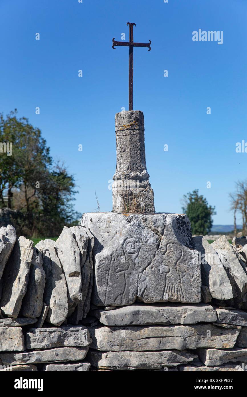 Francia, Lozere, Sainte-Enimie, attraversare in Champperboux vilage Foto Stock