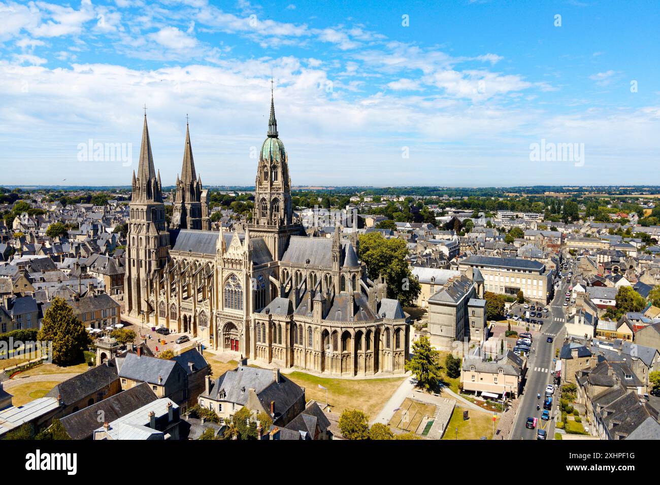 Francia, Calvados, Bayeux, la cattedrale di Notre Dame, datata XI al XV secolo Foto Stock