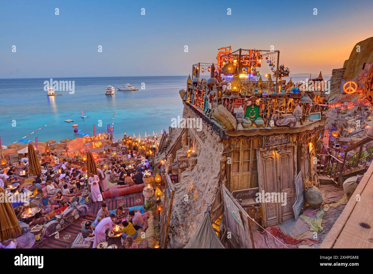 Egypte, Sinai, Sharm-el-sheikh, caffè Farsha Foto Stock