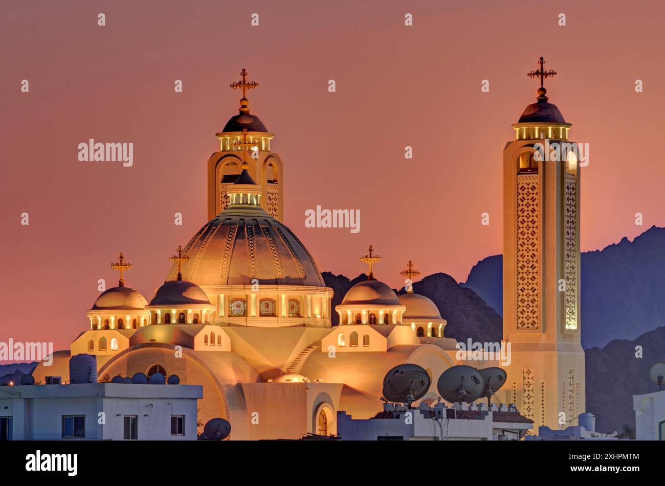 Egypte, Sinai, Sharm-el-Sheikh, la chiesa copta Foto Stock