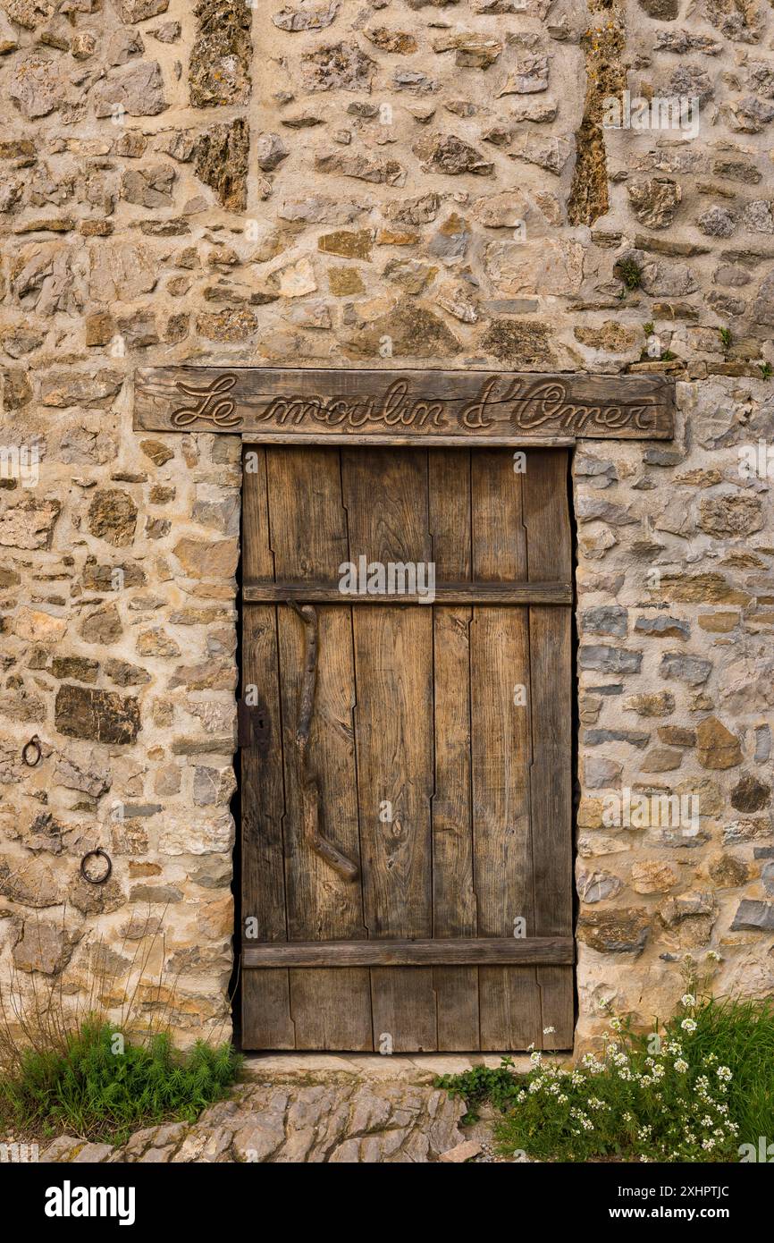 Francia, Aude, Cathare Country, Cucugnan, Omer Mill Foto Stock