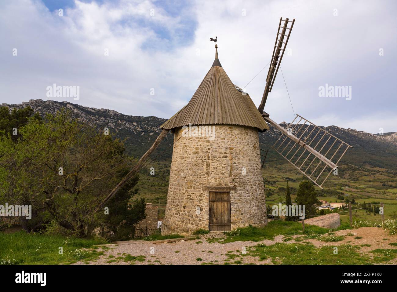 Francia, Aude, Cathare Country, Cucugnan, Omer Mill Foto Stock