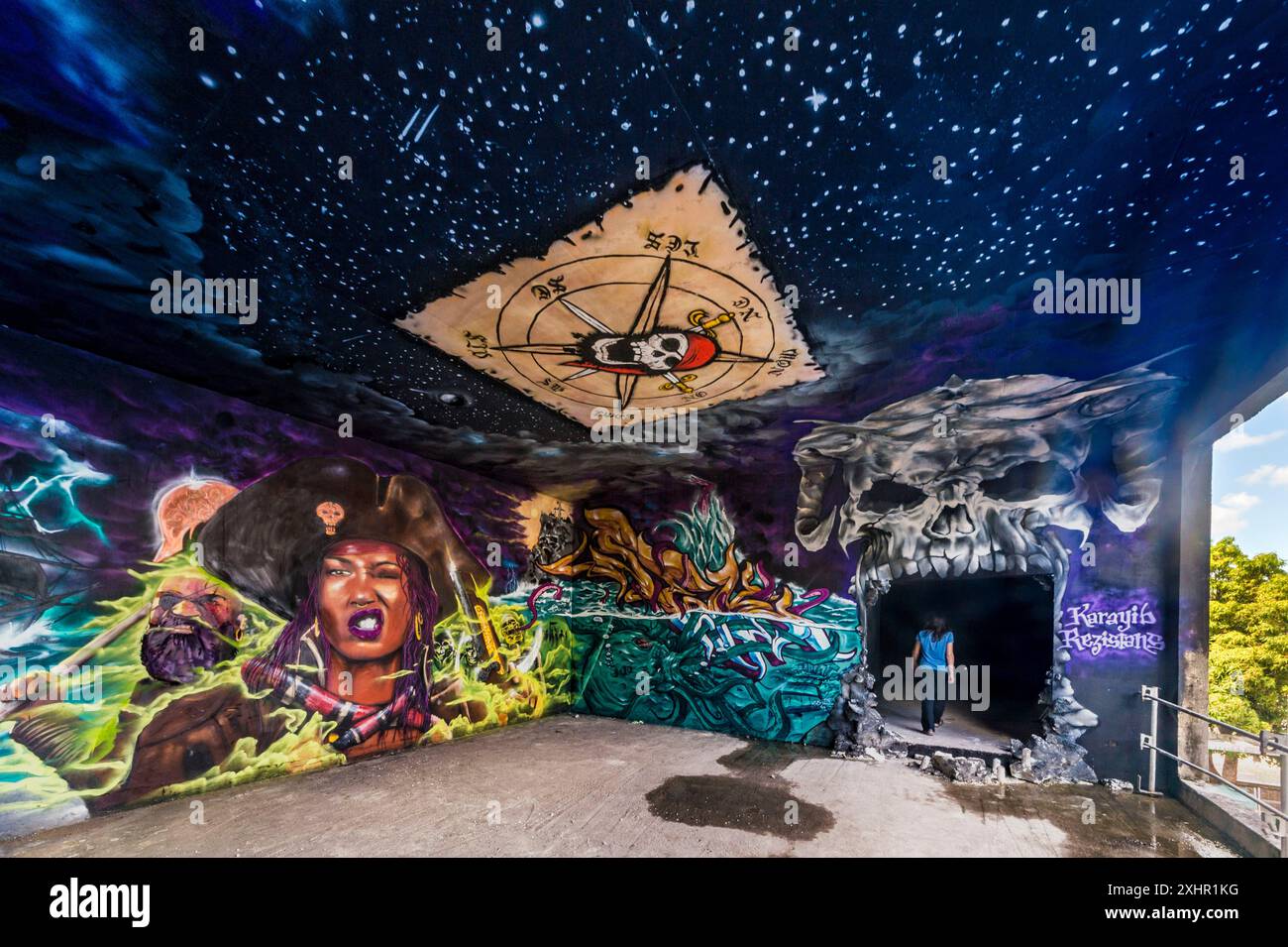 Francia, Caraibi, Indie occidentali francesi, Guadalupa, grande-Terre, Pointe-à-Pitre, Centro per le Arti e la Cultura, movimento artistico spontaneo per il cu Foto Stock