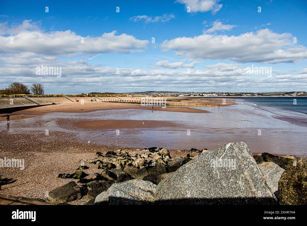 Spiaggia quasi vuota a Dawlish Warren, Devon, Inghilterra., Regno Unito. Foto Stock