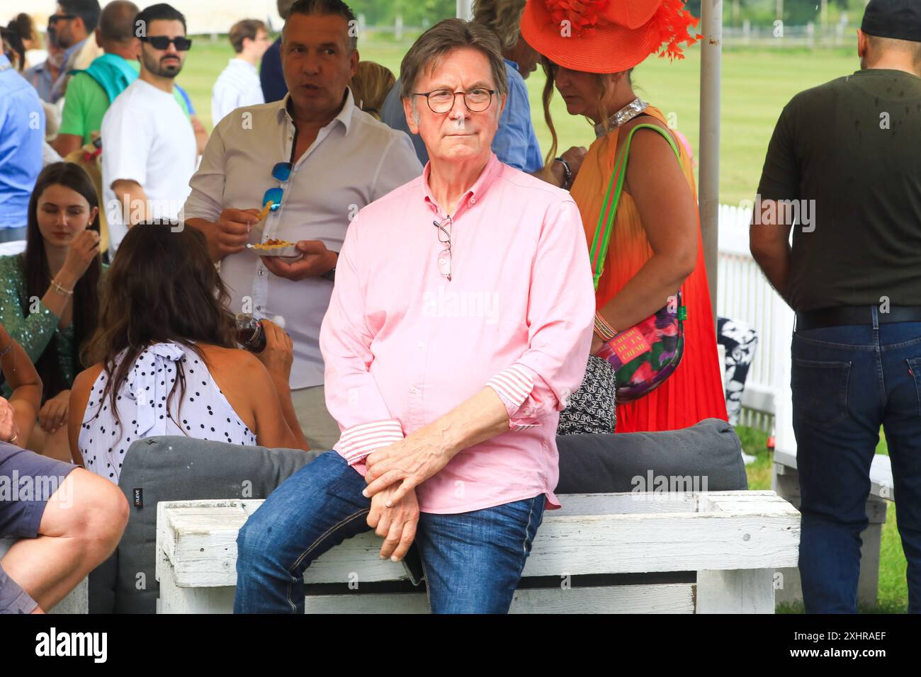 Arno Funke beim 4. Internationalen Ladies Cup e Hut Contest 2024 al Polo Park Seeburg/Berlino. Dallgow-Döberitz, 14.07.2024 Foto Stock