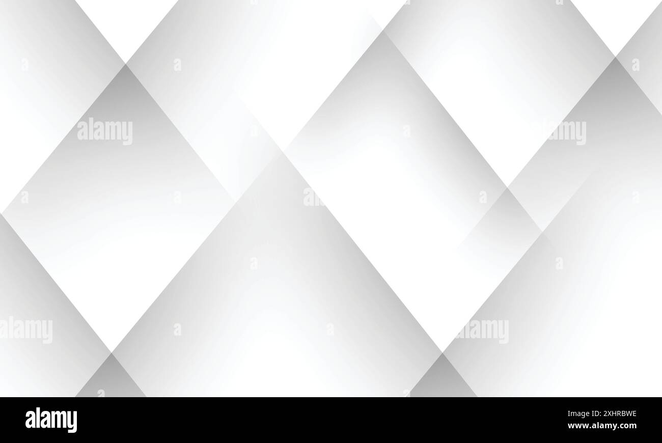 Linee diagonali geometriche astratte sfondo con elemento quadrato grigio e bianco su argento chiaro design moderno per poster, striscioni e carta da parati. Illustrazione Vettoriale