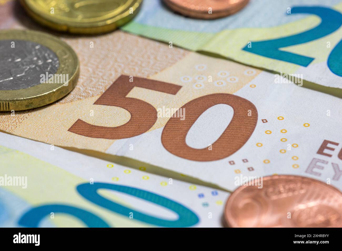 Banconote, banconote, 50 euro, banconote, moneta cartacea, monete Foto Stock