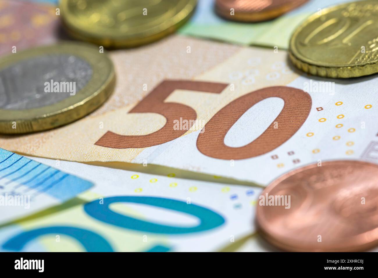 Banconote, banconote, 50 euro, banconote, moneta cartacea, monete Foto Stock