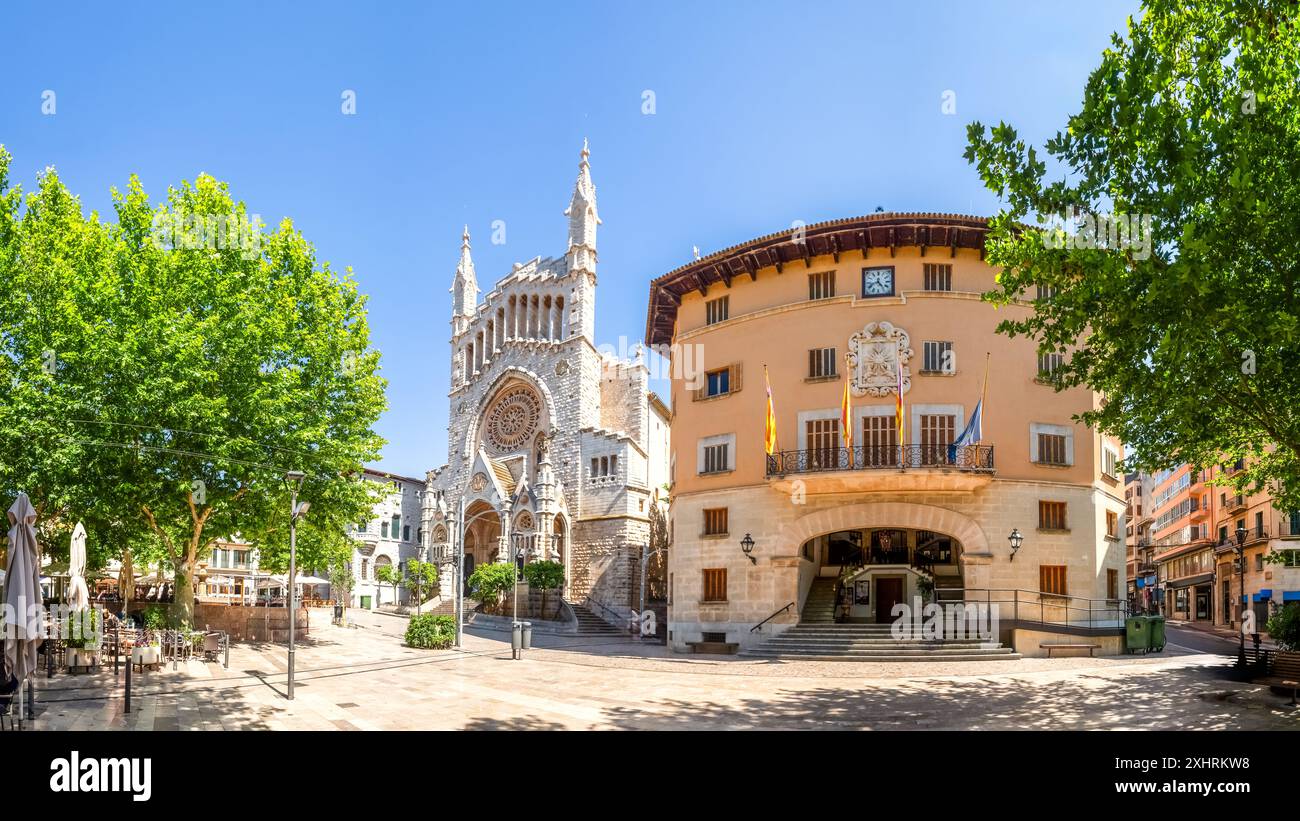 Città vecchia di Soller, Maiorca, Spagna Foto Stock