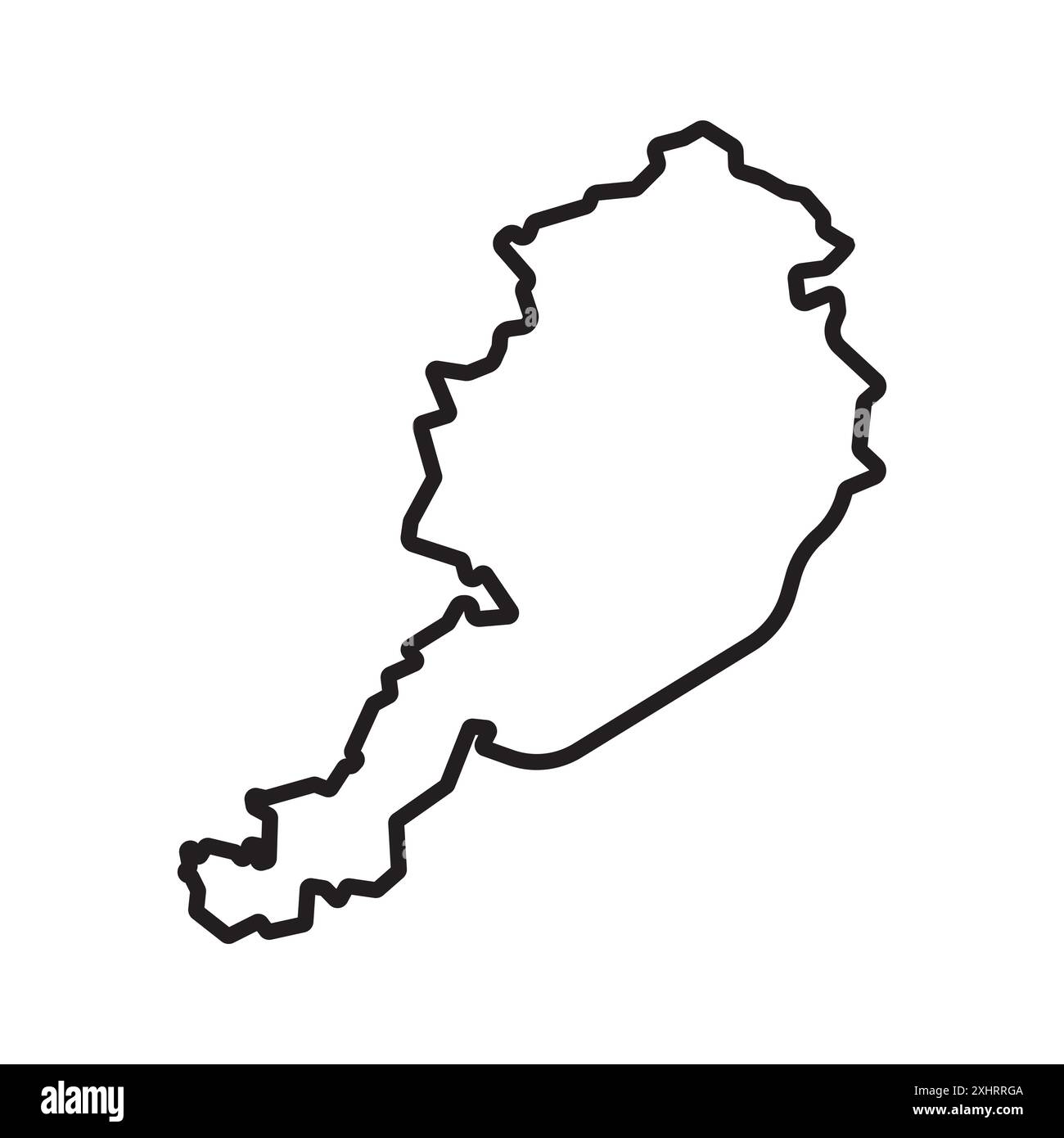 Icona della mappa dell'Austria Black line art Vector in bianco e nero con il simbolo della collezione Illustrazione Vettoriale