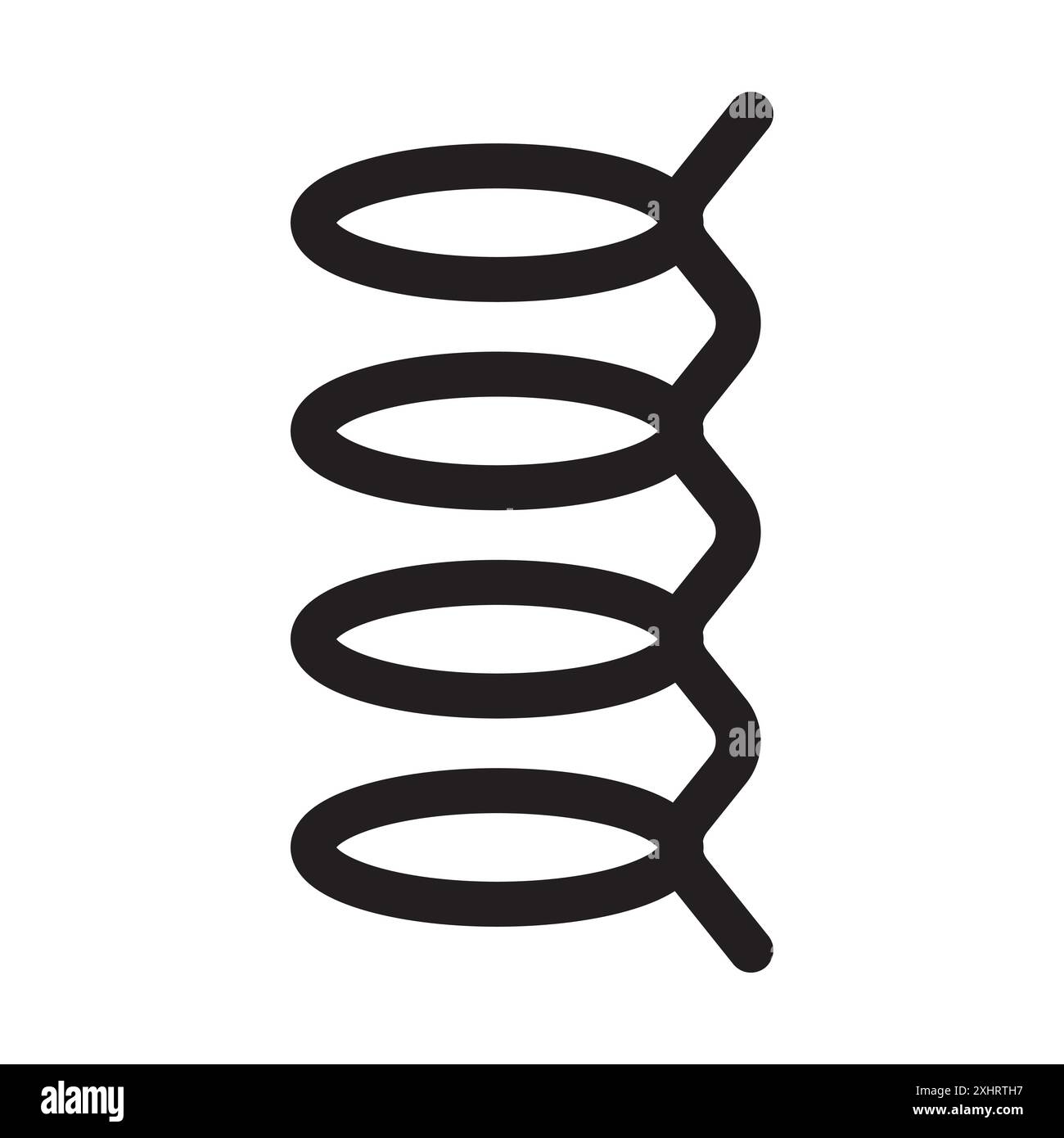 Icona della primavera Black line art vettoriale in bianco e nero con il simbolo della collezione Illustrazione Vettoriale