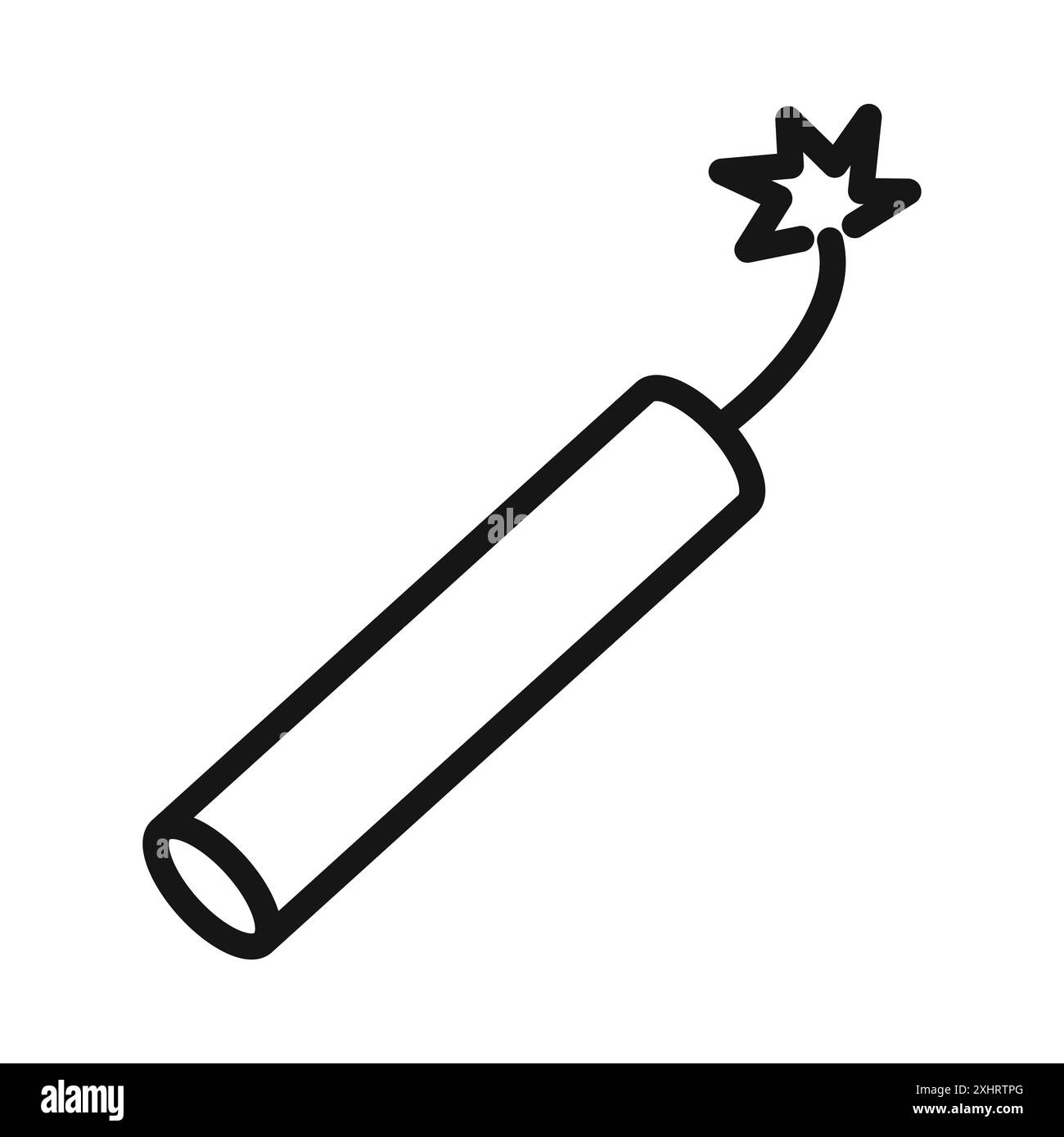 Icona dinamite TNT vettore grafico linea nera in bianco e nero segno di raccolta set di contorni Illustrazione Vettoriale
