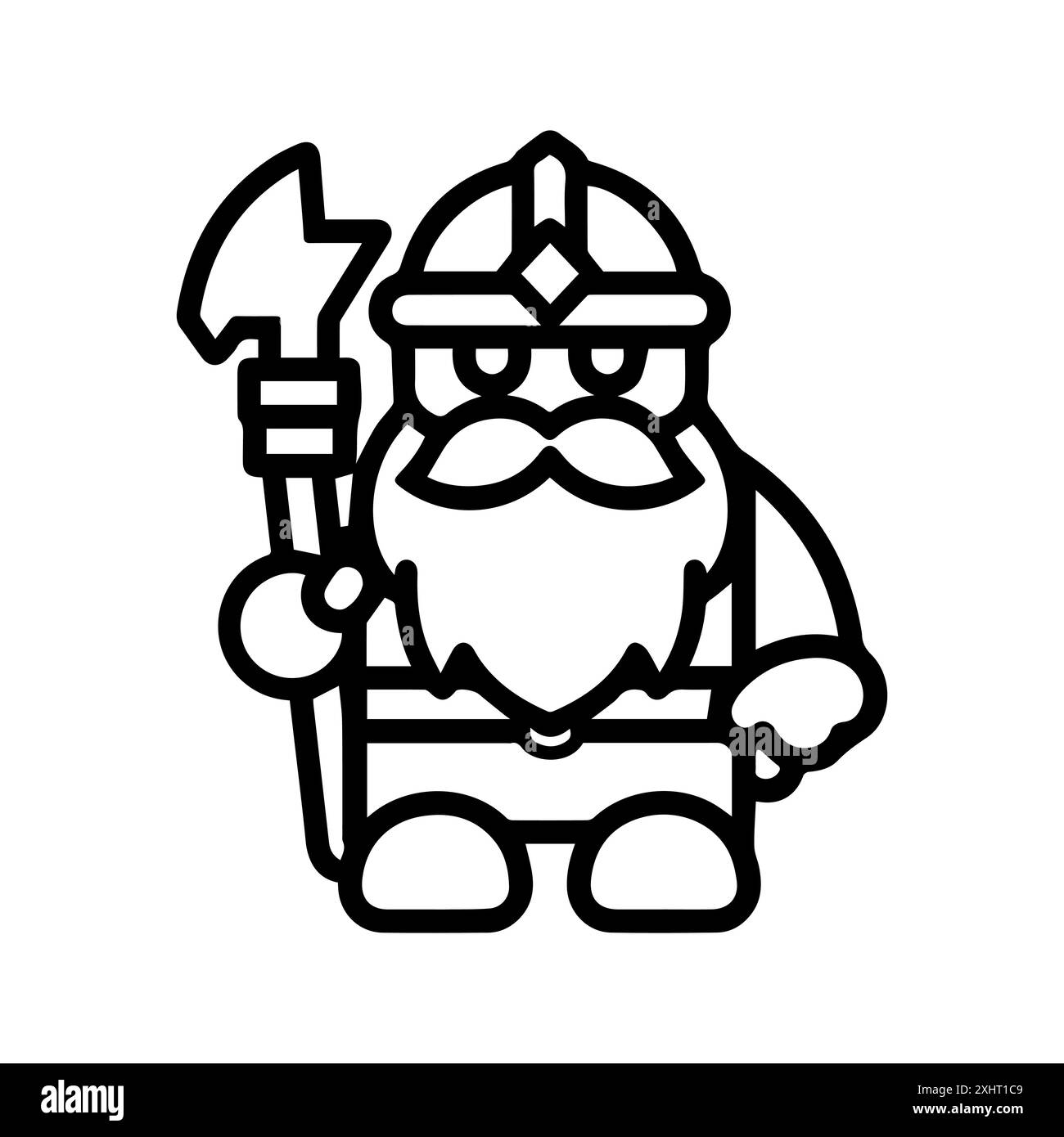 icona nana o simbolo di linea moderna. Grafica a linee vettoriali e design a icone con un contorno audace. Bianco e nero simbolo minimalista Pixel Perfect bianco isolato Illustrazione Vettoriale