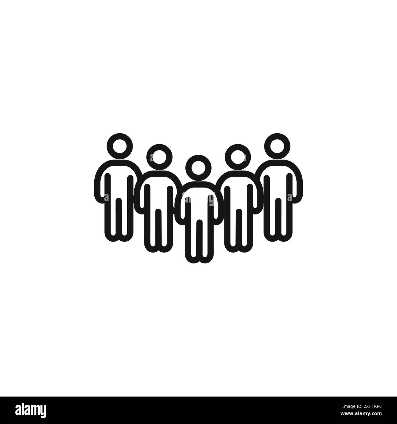 l'icona della comunità delinea la collezione o è in bianco e nero Illustrazione Vettoriale