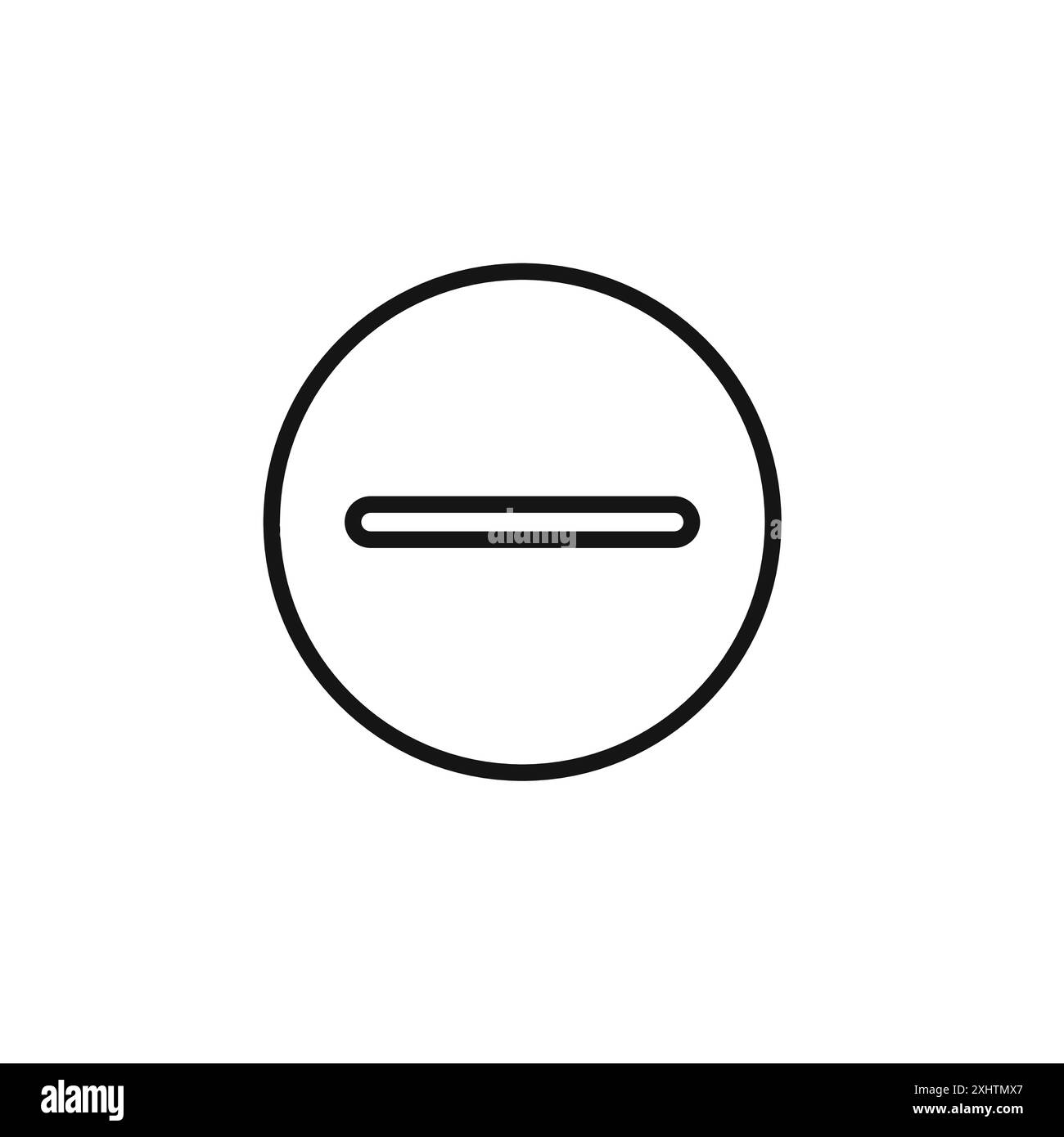 l'icona del segno negativo delinea la raccolta o è impostata in bianco e nero Illustrazione Vettoriale