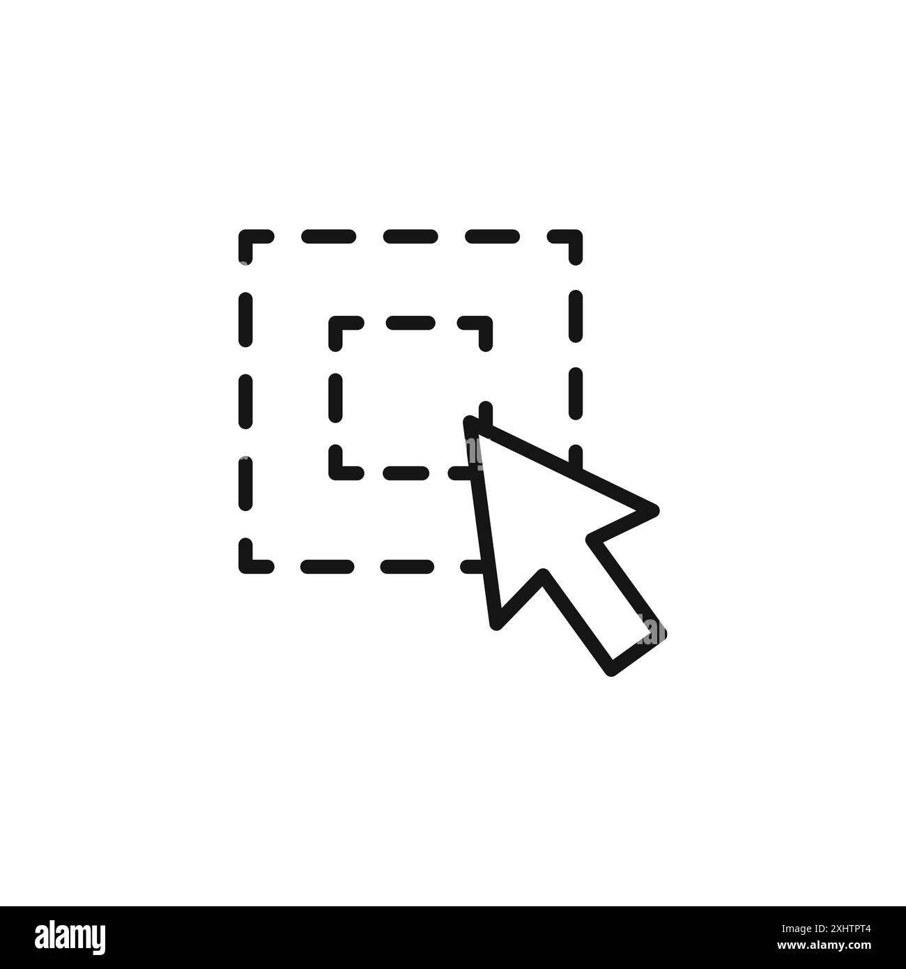 selezionare la raccolta contorno icona elemento o impostare in bianco e nero Illustrazione Vettoriale