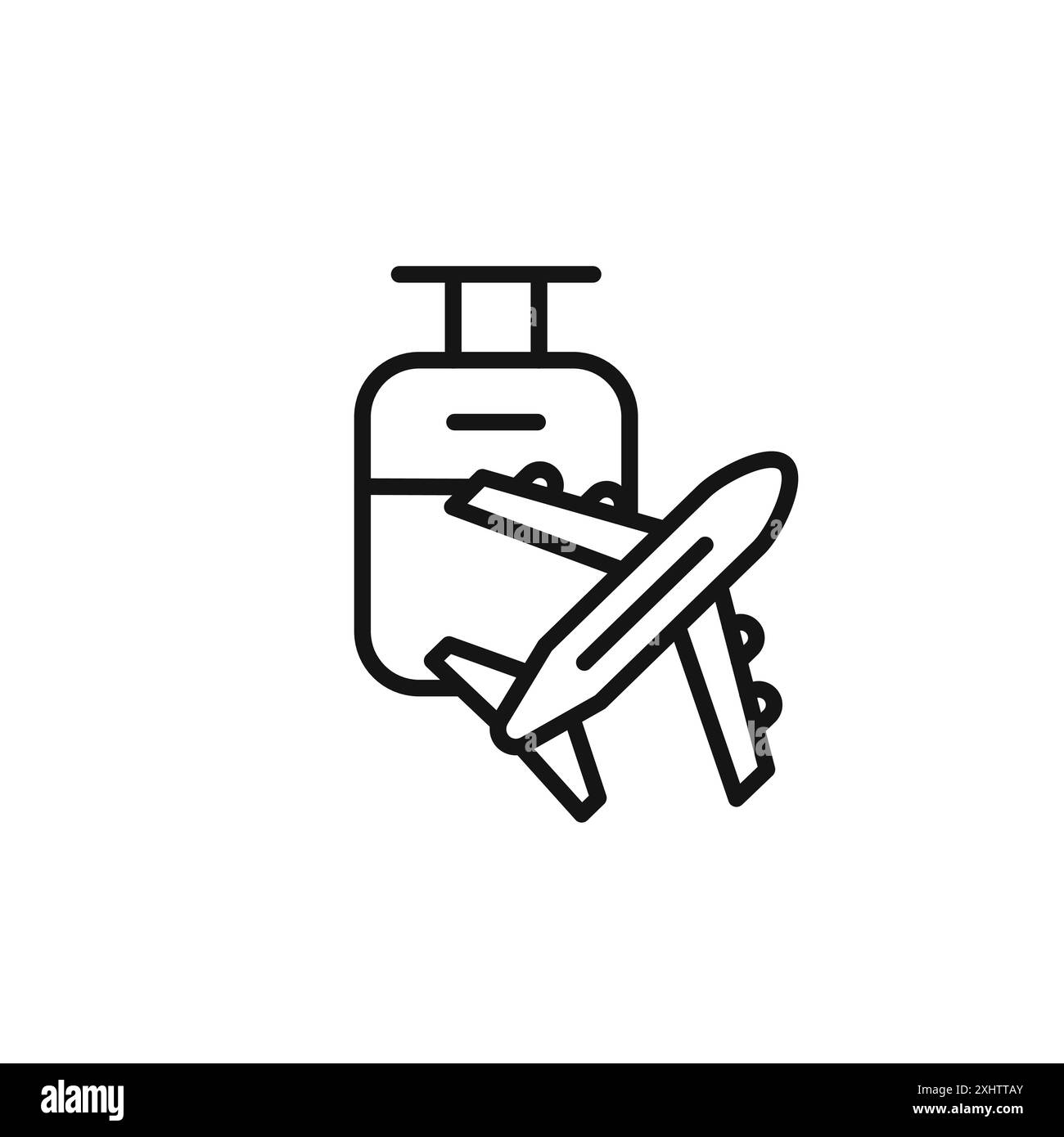 l'icona di viaggio delinea la collezione o è in bianco e nero Illustrazione Vettoriale