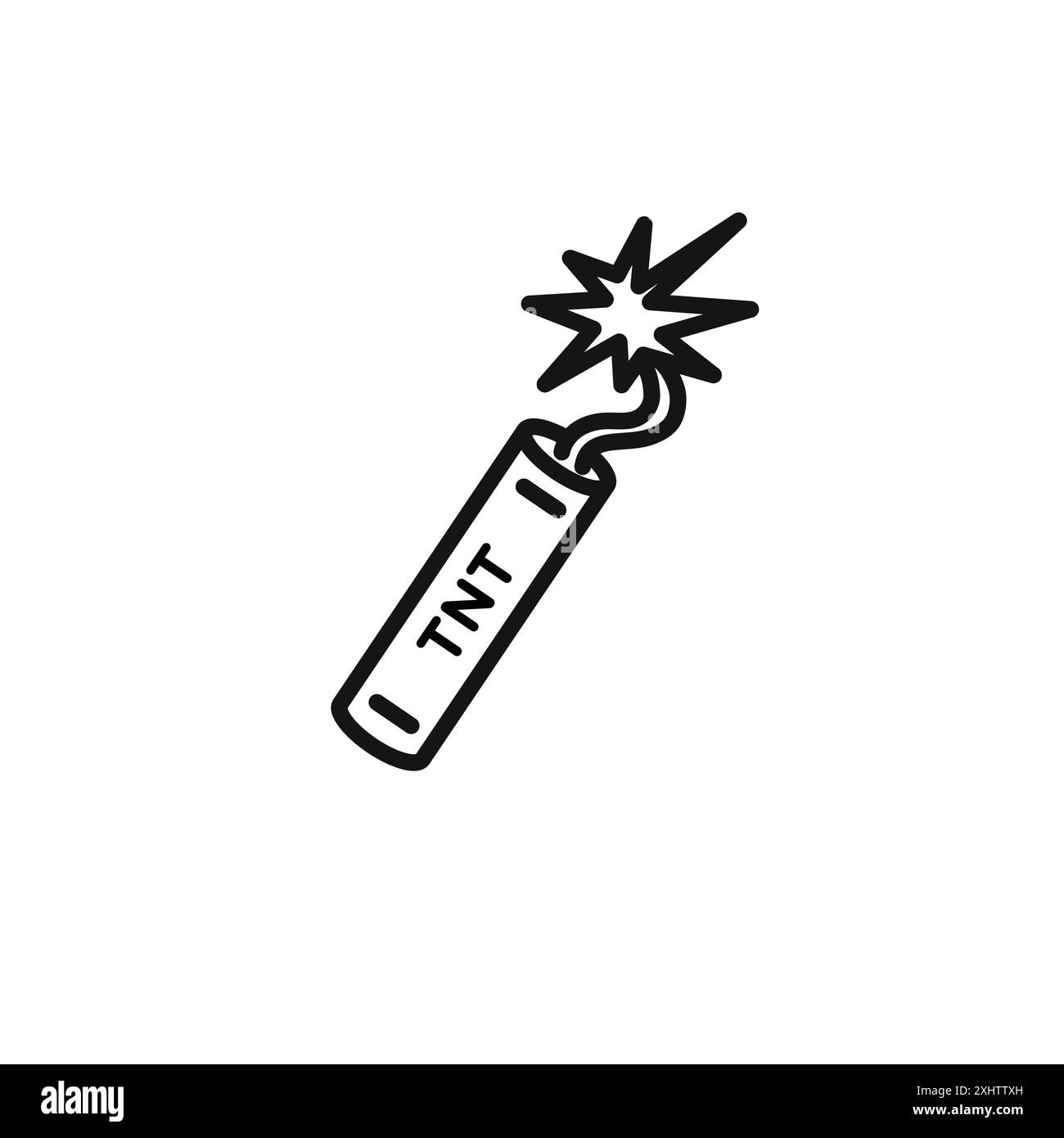 L'icona TNT dinamite delinea la raccolta o è impostata in bianco e nero Illustrazione Vettoriale