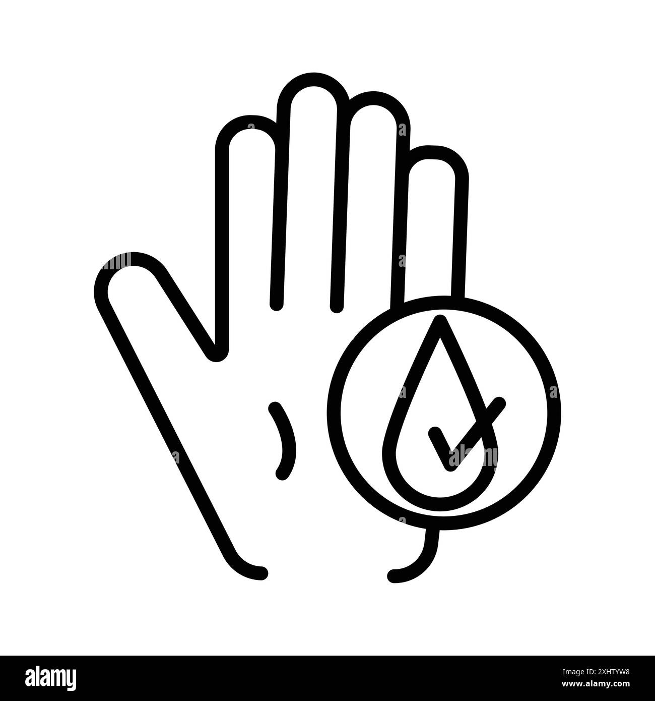 icona ipoallergenica lineare logo set collezione in bianco e nero per il web Illustrazione Vettoriale