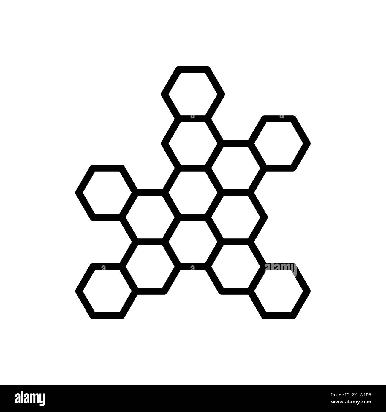 collezione propolis icon logo lineare in bianco e nero per il web Illustrazione Vettoriale