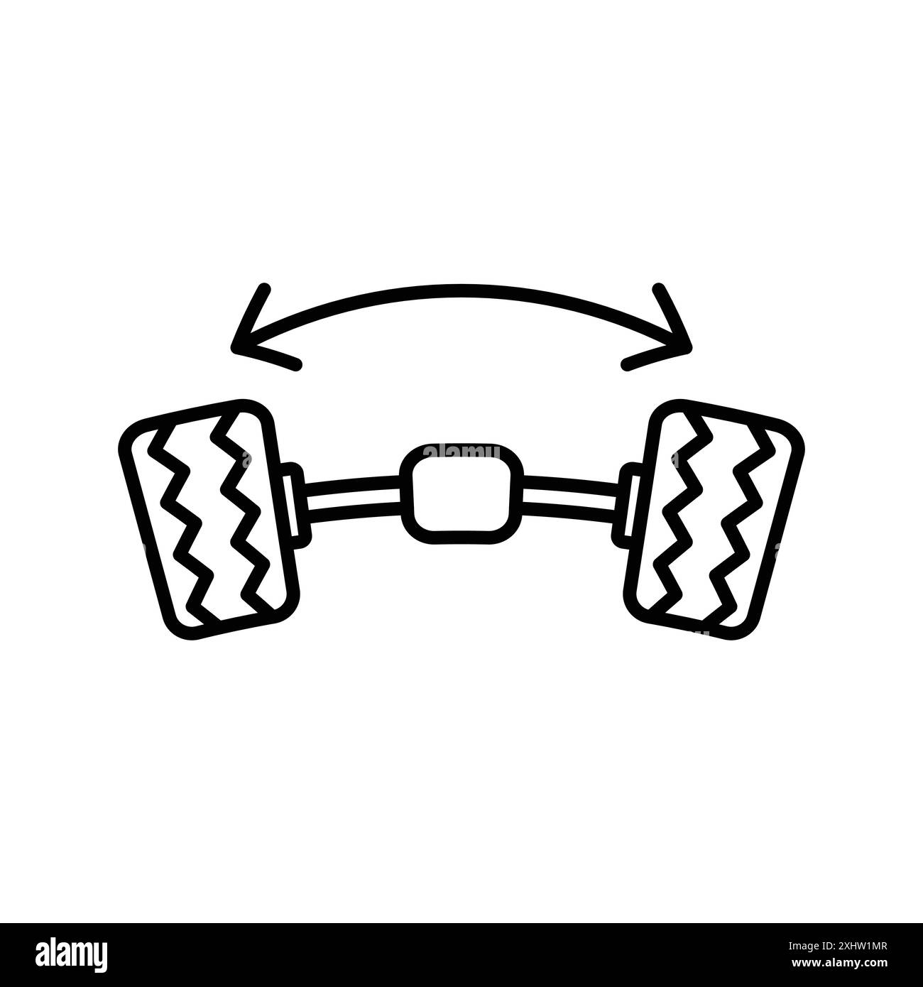 icona allineamento ruote collezione logo lineare in bianco e nero per il web Illustrazione Vettoriale