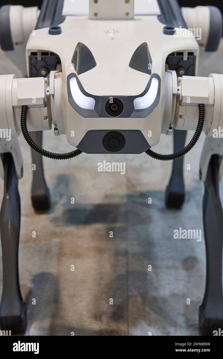 Cane robot. Industria della ricerca sull'intelligenza artificiale. Ingegneria robotica. Foto Stock