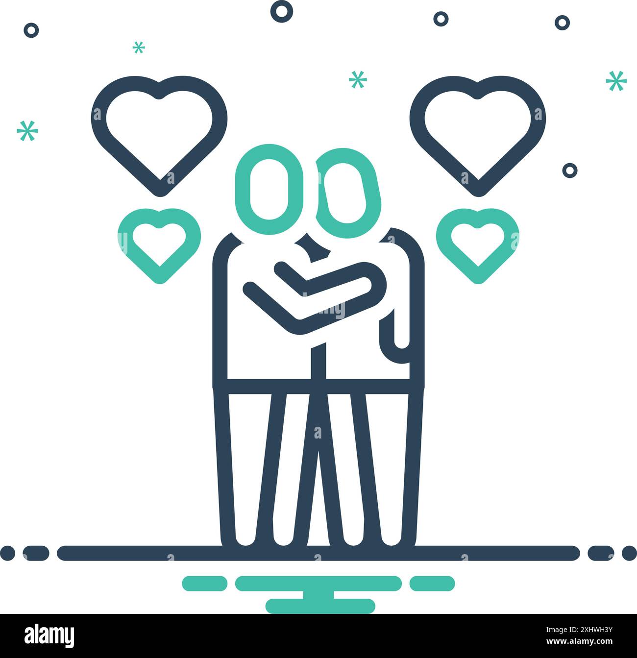 Icona di empatia, simpatia Illustrazione Vettoriale