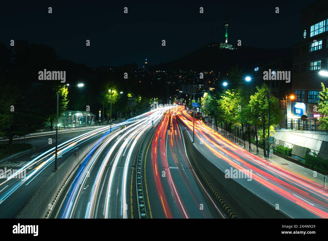 Seoul di notte Foto Stock