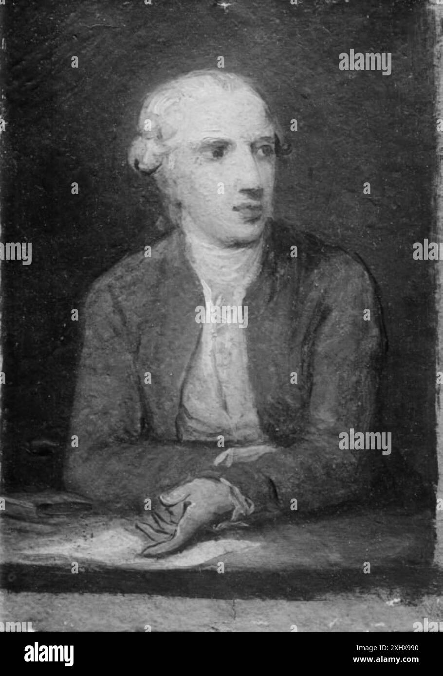 Ritratto di un uomo. Probabilmente uno studio per il ritratto (1785) dello scultore C. F. Stanley nella Royal Academy of fine Arts di Copenaghen Pauelsen, Erik 1749 - 1790 Painting Fornuft og følelse: dansk kunst i 1700-tallet, Gertrud with, kat. 36., 96-738, 1996 Ritratto di un uomo. Probabilmente uno studio per il ritratto (1785) dello scultore C. F. Stanley alla Royal Academy of fine Arts di Copenaghen Foto Stock